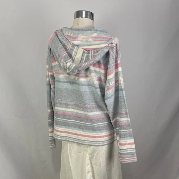 Faherty Faded Striped Hoodie Sweatshirt - Picture 4 of 6